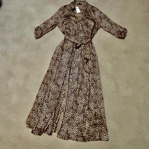 New w tags animal print a line dress size 14, long
